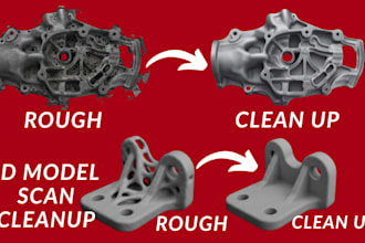do 3d scan cleanup, mesh repair, hole fixing and stl repair for 3d printing