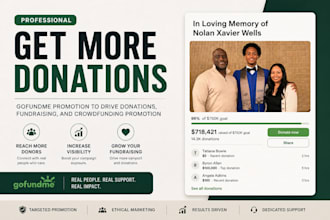 do gofundme promotion to drive donations fundraising and crowdfunding promotion
