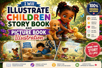 draw children story book illustration american children picture book cover book