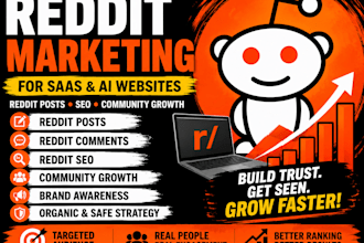 manage reddit SEO post for business website product ai app ecommerce promotion