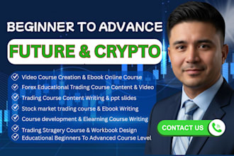 create future trading course content, crypto trading ebook, online course
