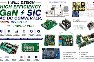design high efficiency gan sic ac dc converter smps inverter and power pcb