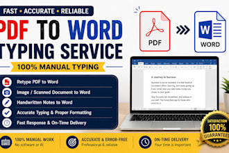 retype PDF, image, or scanned documents into word