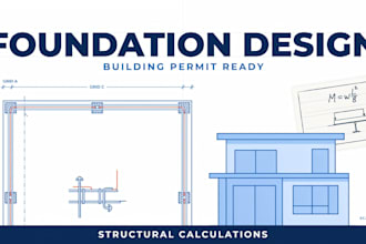 design structural foundation and footing for building permit