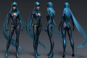 design superhero characters and sci fi graphic novel art