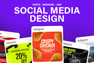 social media posts, instagram posts, facebook ads and carousel