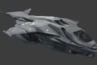do spaceship battle ship scifi vehicle hard surface 3d model stl for 3d printing