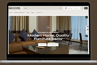 design home decor shopify store furniture store interior home decor website