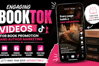 create engaging booktok videos for book promotion and author marketing