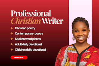 write contemporary and christian poems