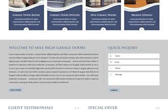 create wix garage door website garage door repair garage door company website