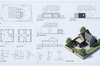create UK building control drawings house extension plans new build design
