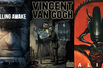 do comic book cover graphic novel cover movie poster comic pop art illustration