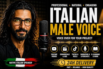 record an italian voice over for youtube, tiktok and reels