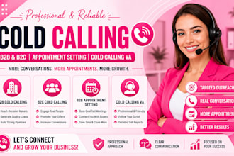 b2b cold calling, b2c cold calling, b2b appointment setting, cold calling VA