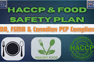 create haccp plans, fda fsma food safety plans and canadian pcp documents