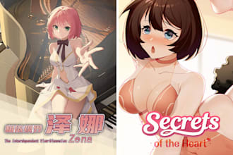create steam capsule art game art character illustration 2d game cover artist