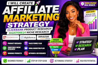 create clickbank affiliate marketing strategy product research plan