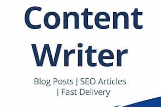 write SEO blog article and website content