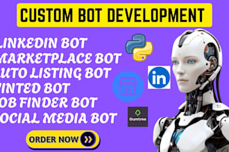 make linkedin bot, auto listing bot, job finder bot, marketplace bot, vinted bot
