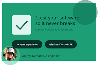 do manual and automation QA testing for web and API