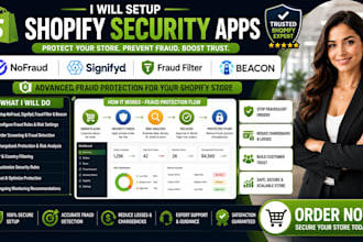 setup shopify security apps nofraud, signifyd, fraud filter, beacon