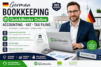 do german bookeeping quickbooks online, accounting, vat, german tax filling