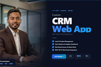 be your php laravel developer for custom crm and erp systems