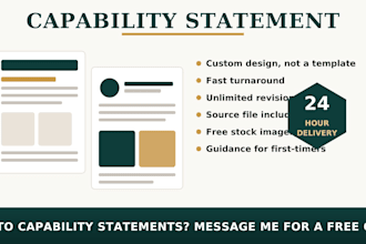 design a professional capability statement for government contracts