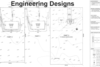 city permit swppp stormwater drainage plan runoff calculation 3d site grading