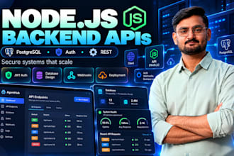 develop node js backend apis with postgresql