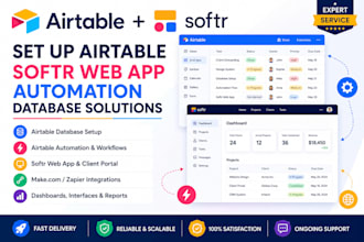 set up airtable softr airtable automation airtable database softr webapp