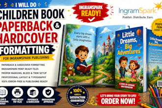 format children book paperback and hardcover for ingramspark publishing