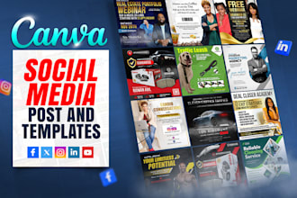 create editable canva templates and instgram post design for an attractive feed