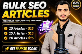 write bulk SEO articles and bulk  blogs posts