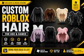 custom roblox hair for ugc and games roblox hair
