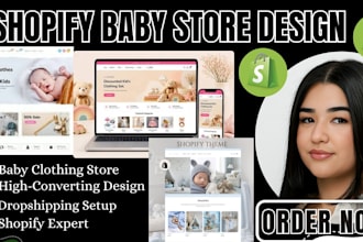 shopify store design, baby store, wix baby clothing store, dropshipping clothing