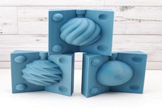 design ceramic mold, pottery mold, plaster mold for 3d printing and produ