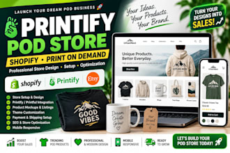 build a printify print on demand store with shopify