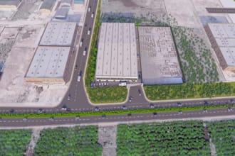 render site plan for industrial park,factory building layout,3d warehouse design