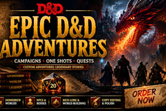 write copy edit dnd adventure dungeons and dragons campaign quest and one shot