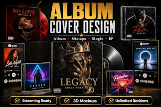 design album cover art, album cover design, music cover, mixtape cover artwork