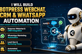build botpress webchat hubspot salesforce zoho crm whatsapp automation