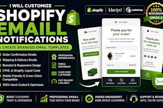 customize shopify email notifications and create branded templates