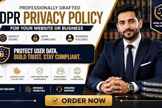 legally draft you gdpr compliant privacy policy and notices