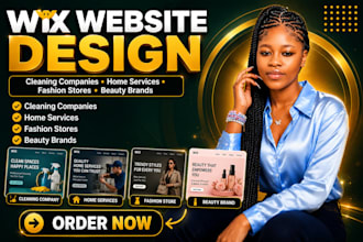 wix website for cleaning companies, home services, fashion stores, beauty brands