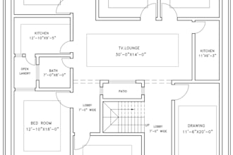 draw 2d house floor plan and autocad architectural drawing