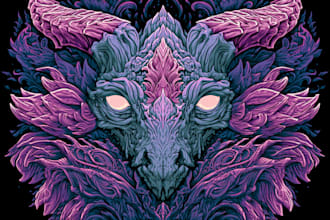 create psychedelic illustration, trippy art