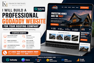build a godaddy website for your roofing company