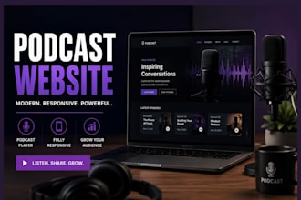 build wordpress podcast website podcast show radio host audio website